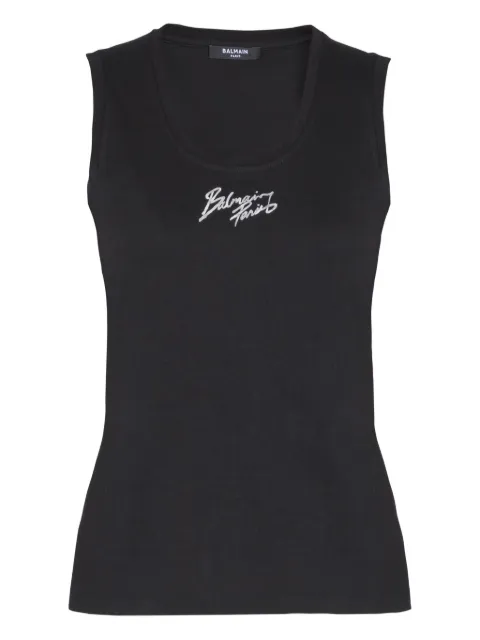 Balmain camiseta con logo estampado