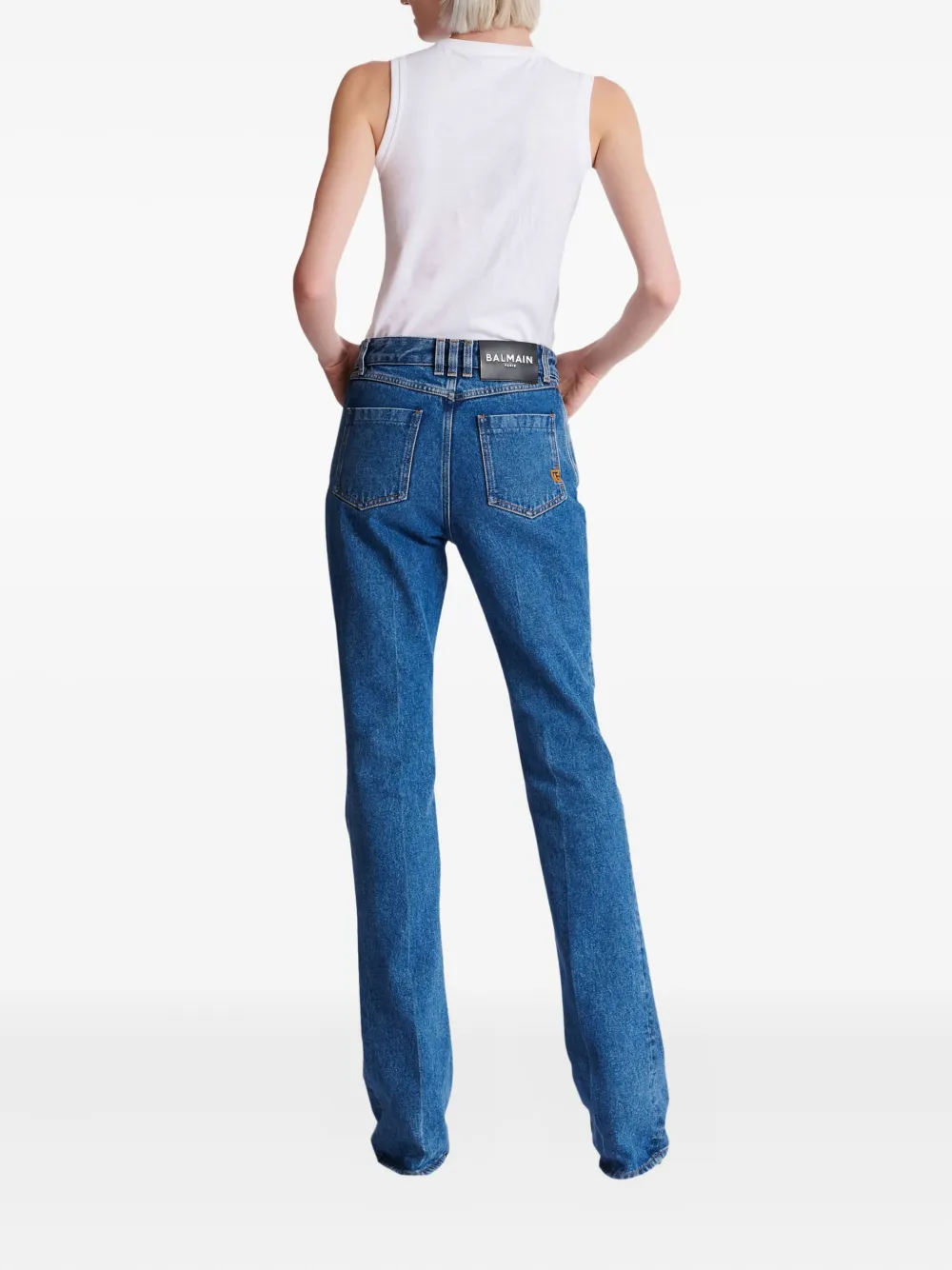 Balmain Flared-leg Jeans In Blue