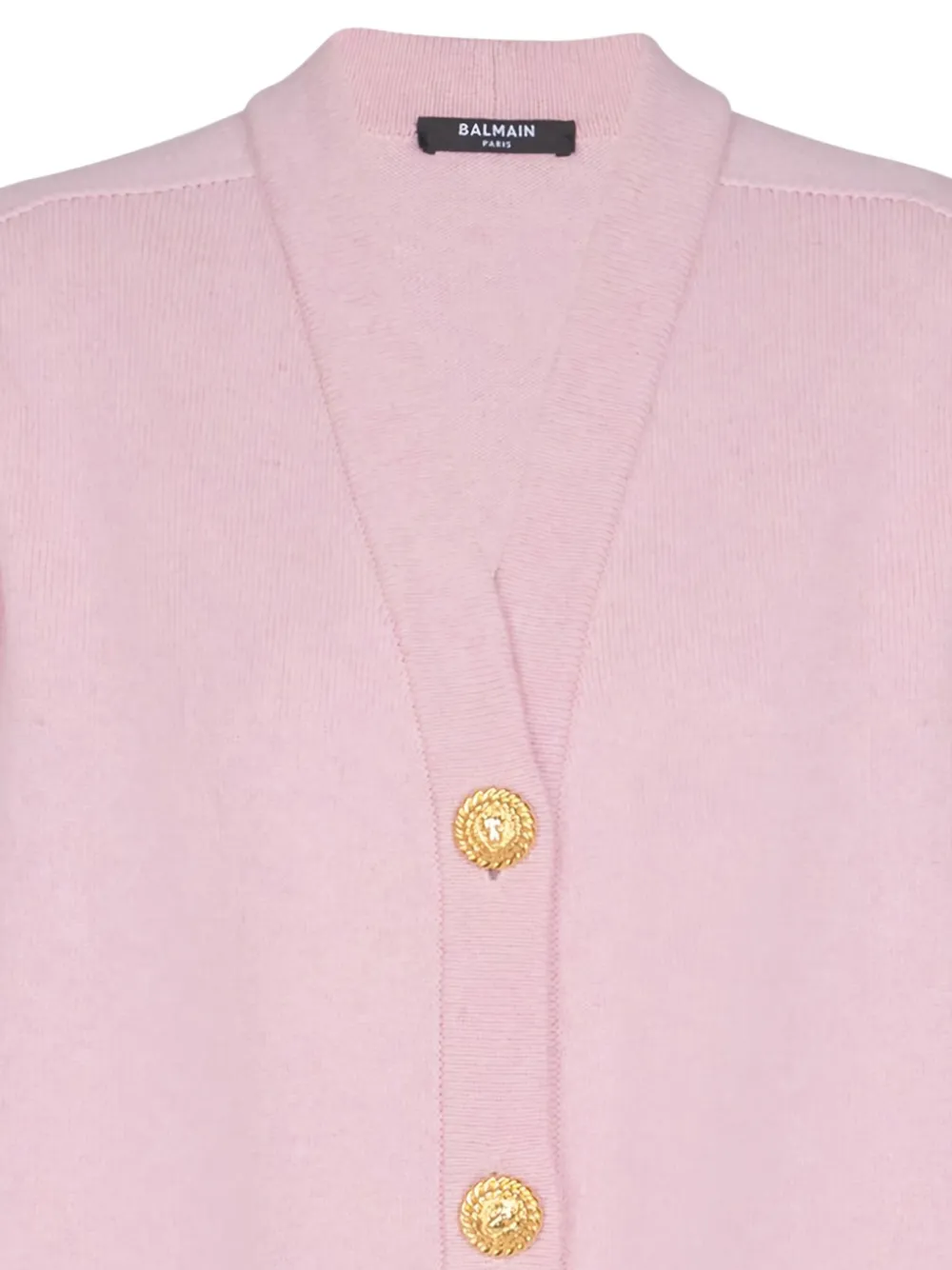  Balmain Cárdigan Con Cuello En V - Rosa 