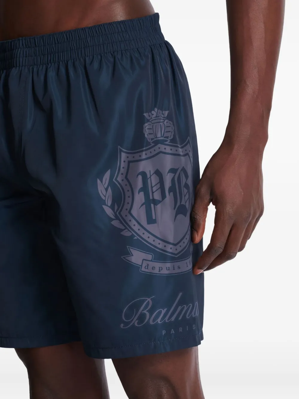 Balmain Zwembroek met logo Blauw