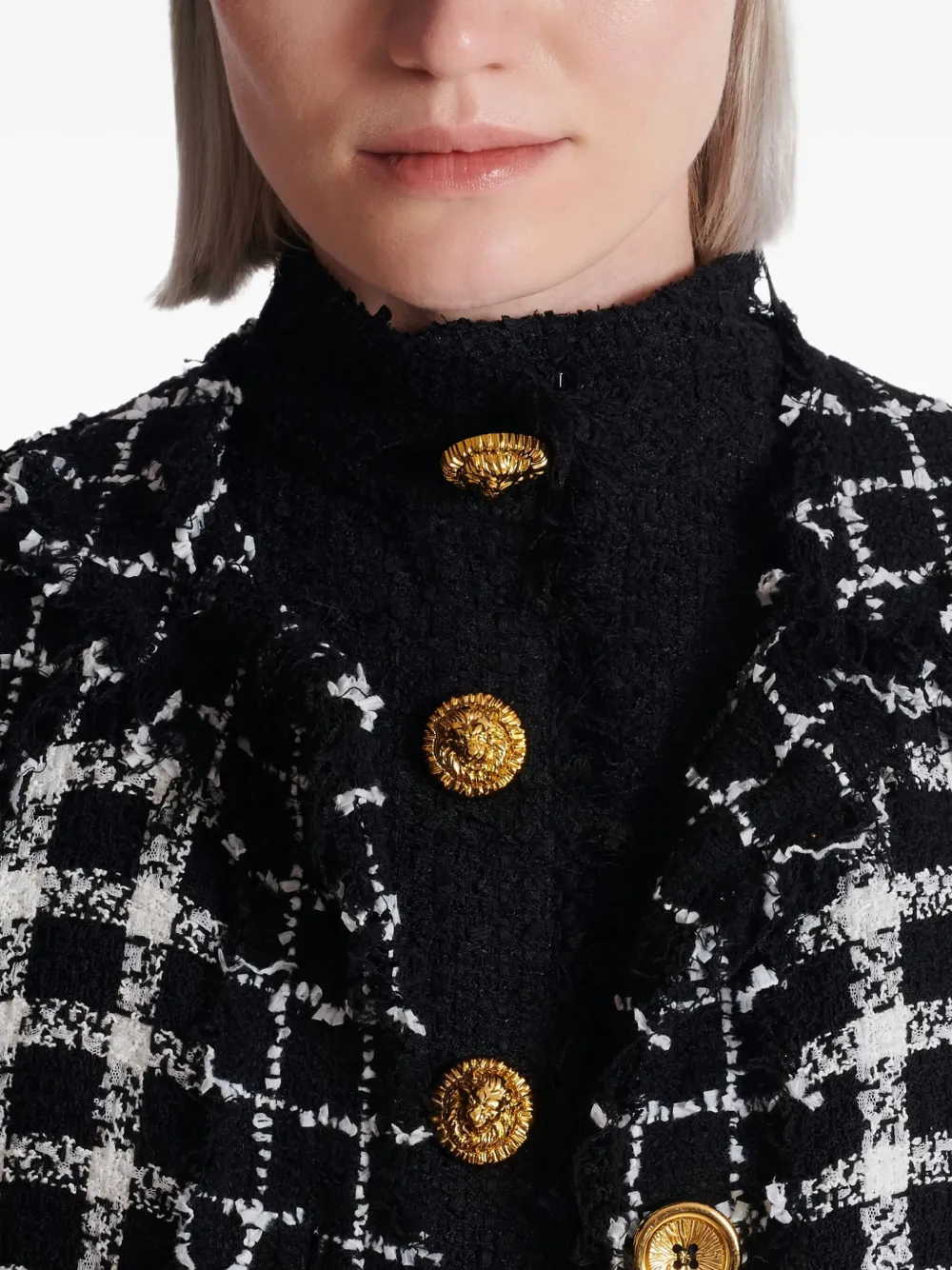 Balmain Cappello da baseball in pelle di agnello - Nero