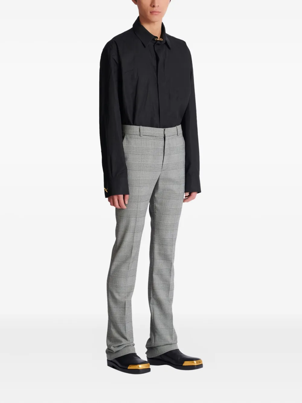 Balmain Broek met Prince Of Wales-patroon Grijs