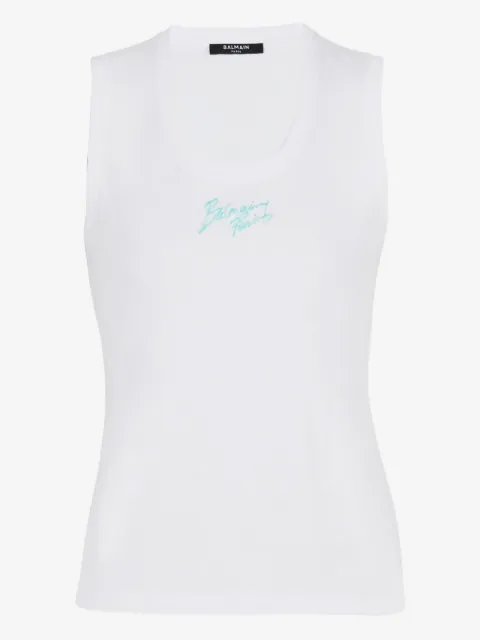 Balmain camiseta con logo estampado