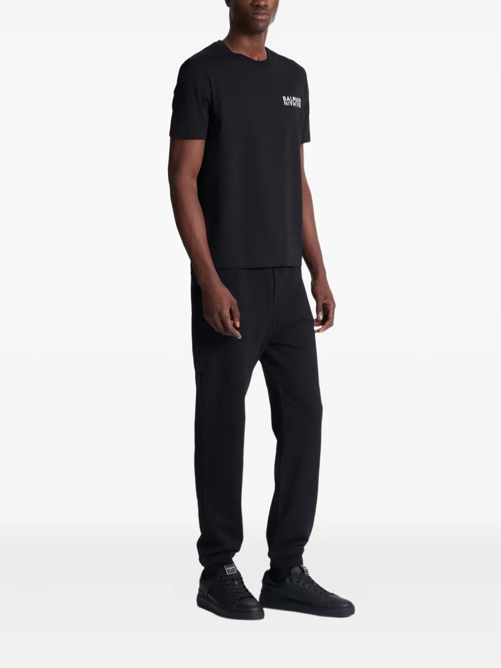Balmain T-shirt met logoprint Zwart