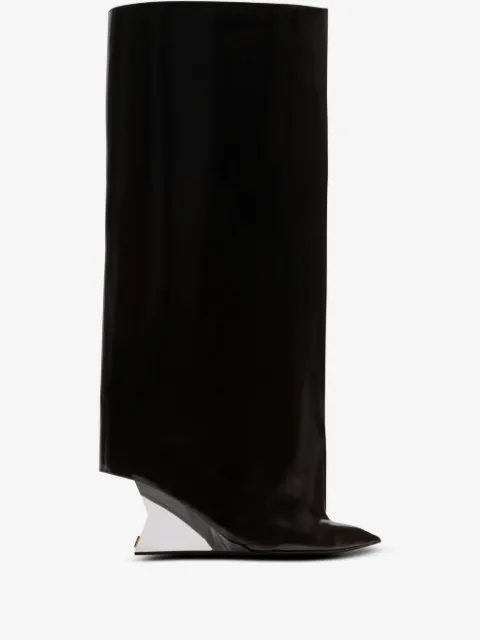 Balmain wedge  pointed-toe boots