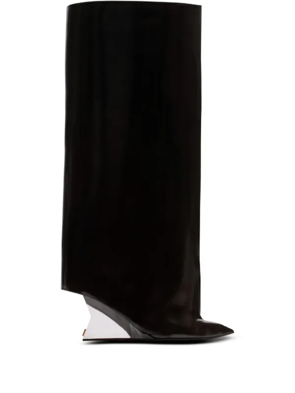 ブーツ　BALMAIN Balmain Wedge pointed-toe Boots | Black | FARFETCH IN