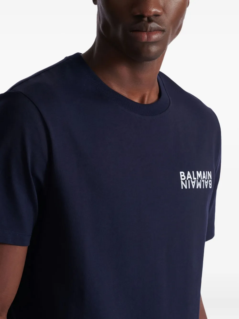 Balmain T-shirt met logoprint Blauw