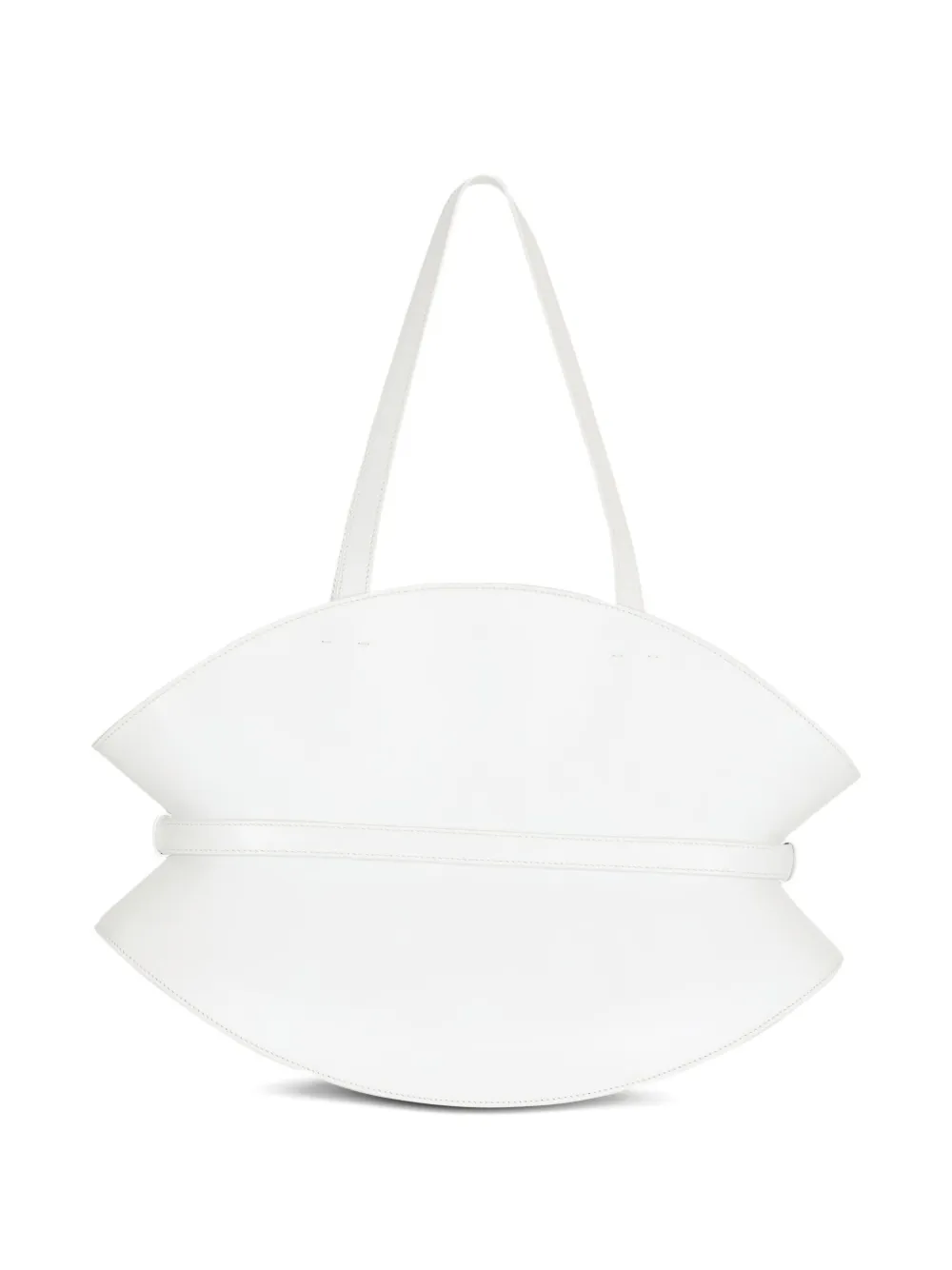  Balmain Medium Belted-detail Shoulder Bag - White 