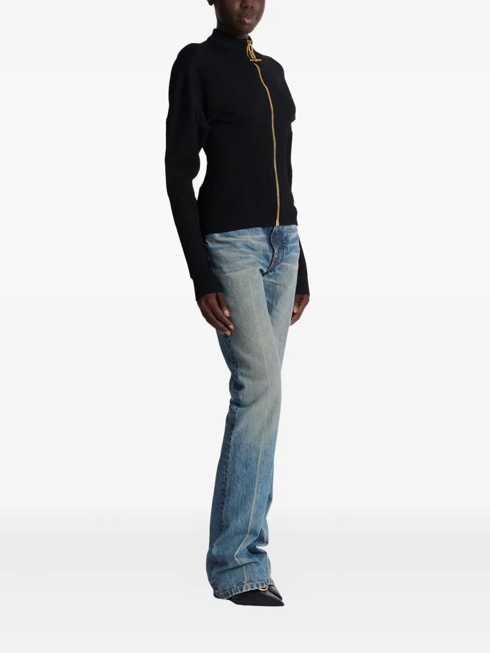 Balmain Gebreid vest Zwart