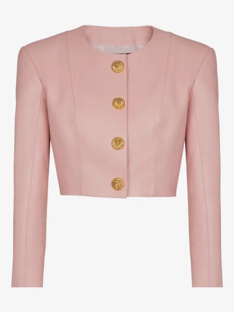 Balmain button lambskin jacket