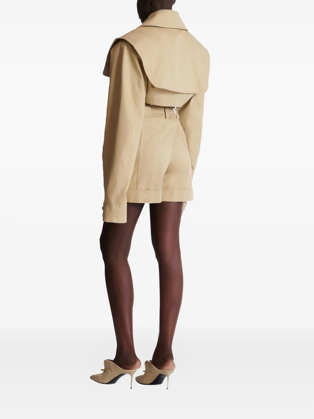 Balmain Shorts met ceintuur Beige