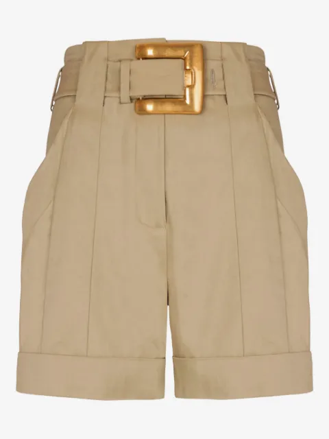 Balmain belted-waist shorts