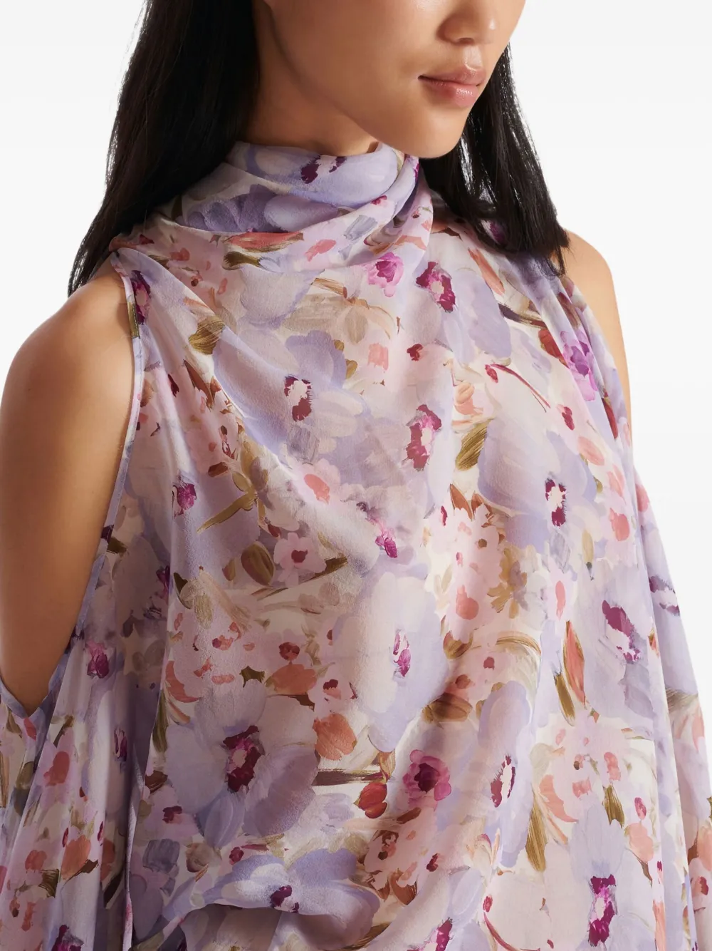 Balmain Blouse met bloemenprint Paars