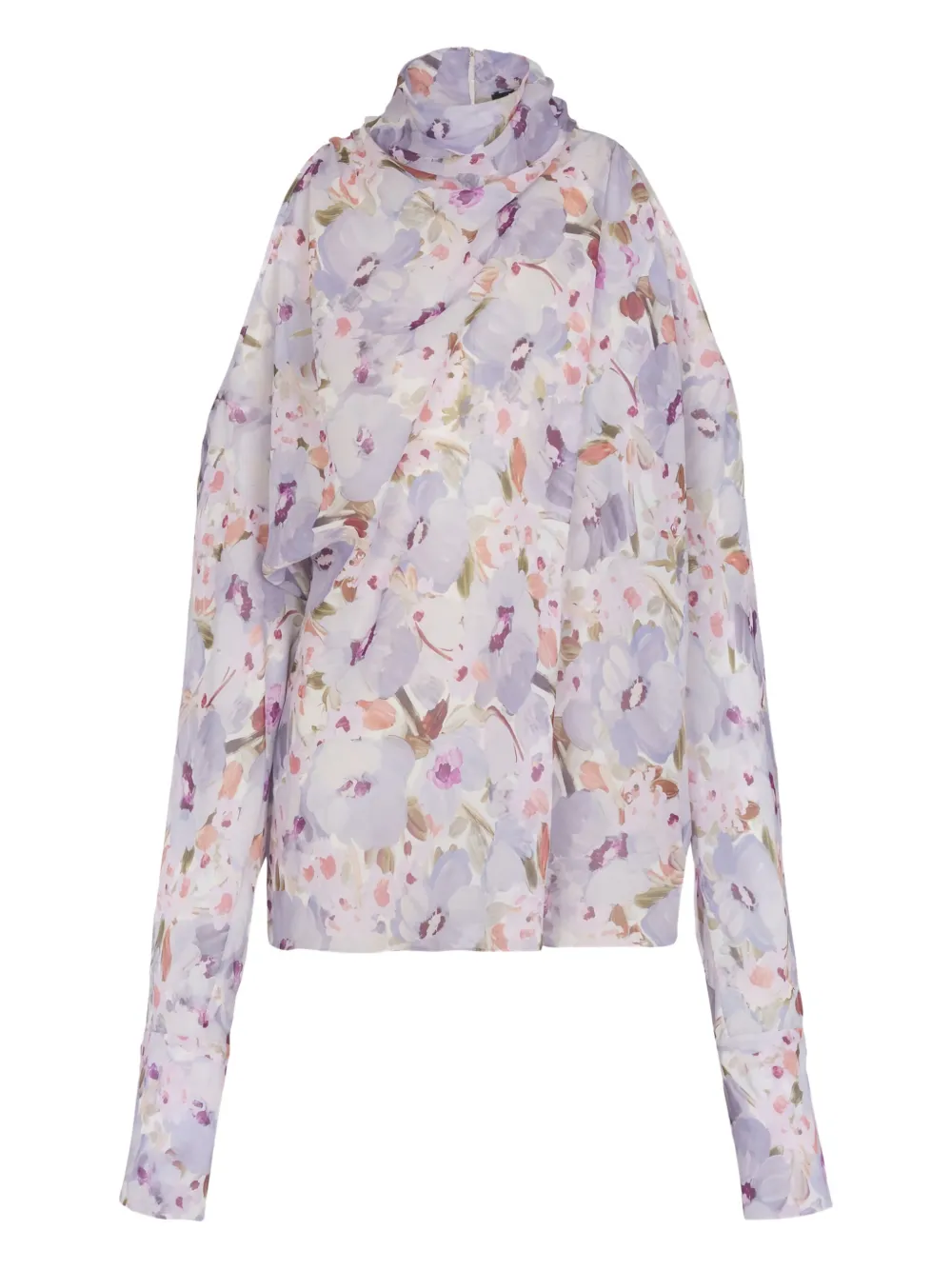 Balmain Blusa a fiori - Viola