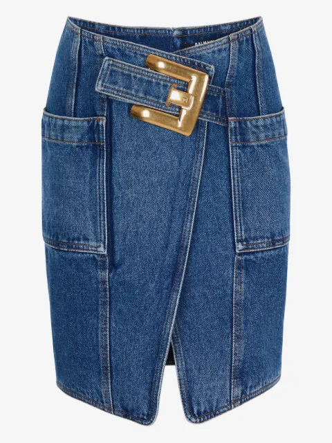 Balmain ベルテッド ミニスカート