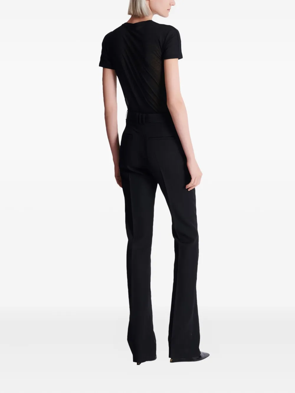 Balmain Grain-De-Poudre straight broek Zwart