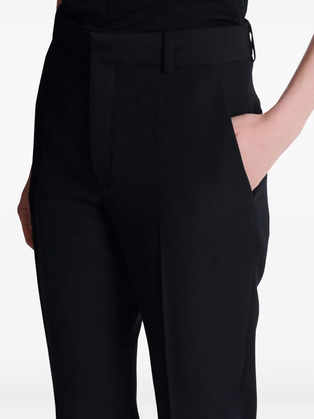 Balmain Grain-De-Poudre straight broek Zwart