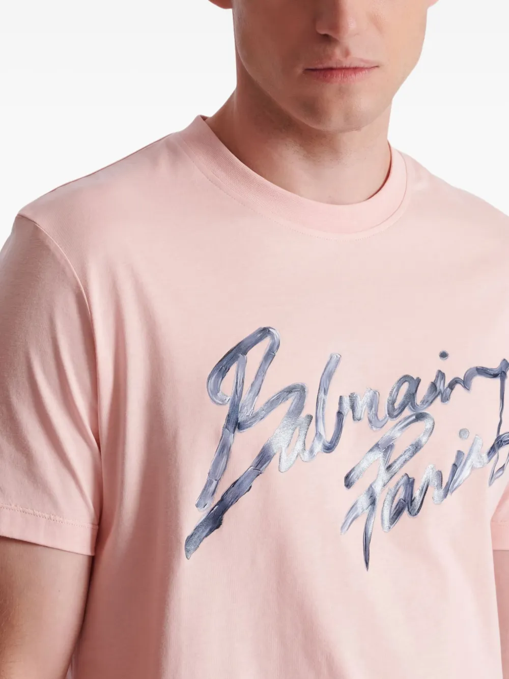 Balmain Printed Cotton T-shirt In Multi