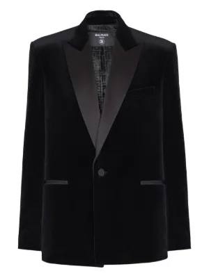 希少BALMAIN ブラック ショートタキシードジャケット Balmain タキシードジャケット メンズ通販 - FARFETCH