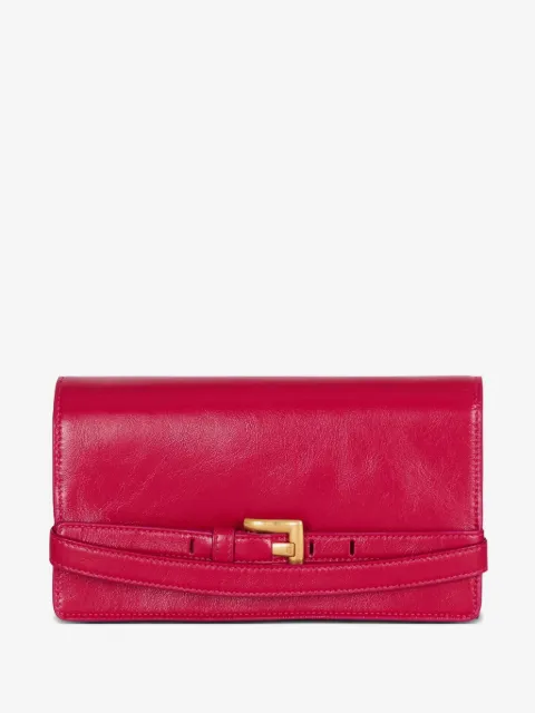 Balmain Shuffle calfskin wallet with chain