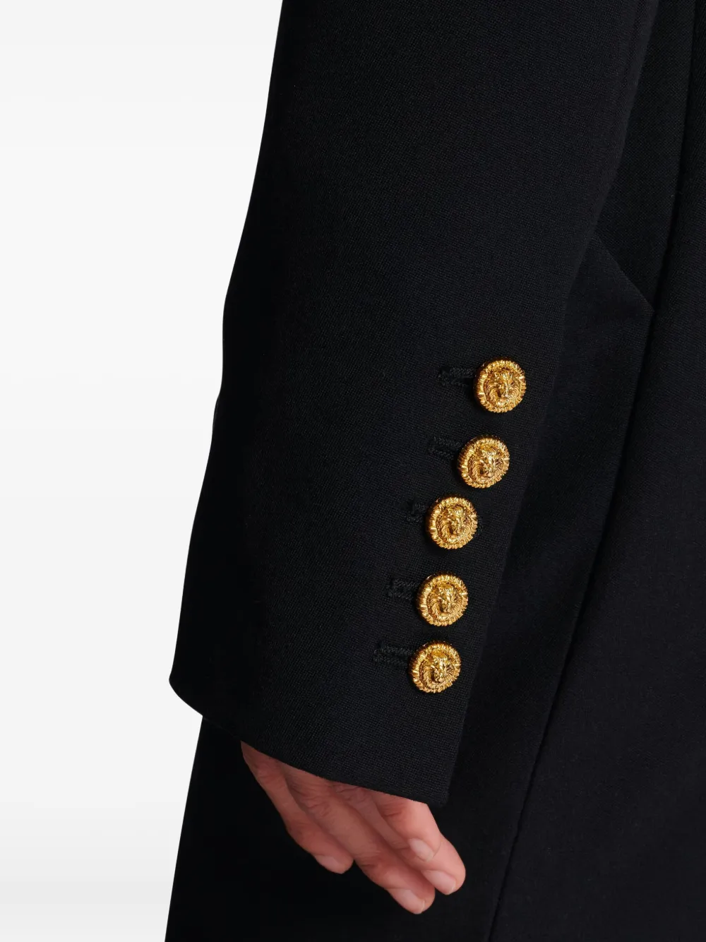 Balmain Grain-de-Poudre cropped jack Zwart
