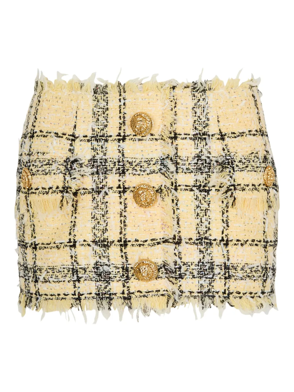 Balmain falda de tweed con botones | amarillo | Image 1