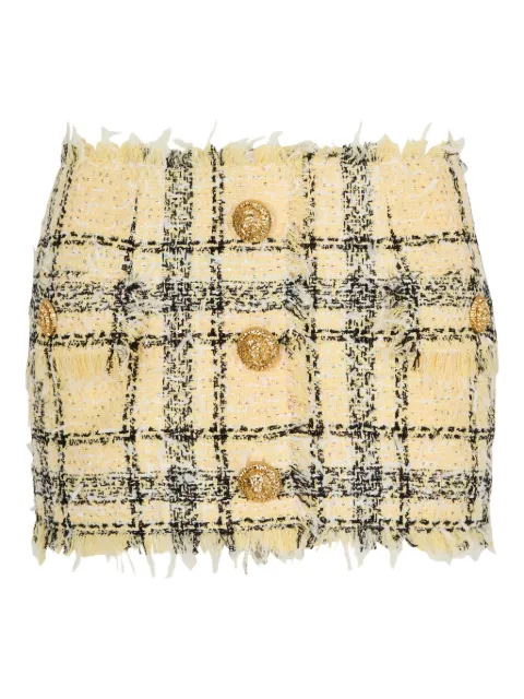Balmain falda de tweed con botones 