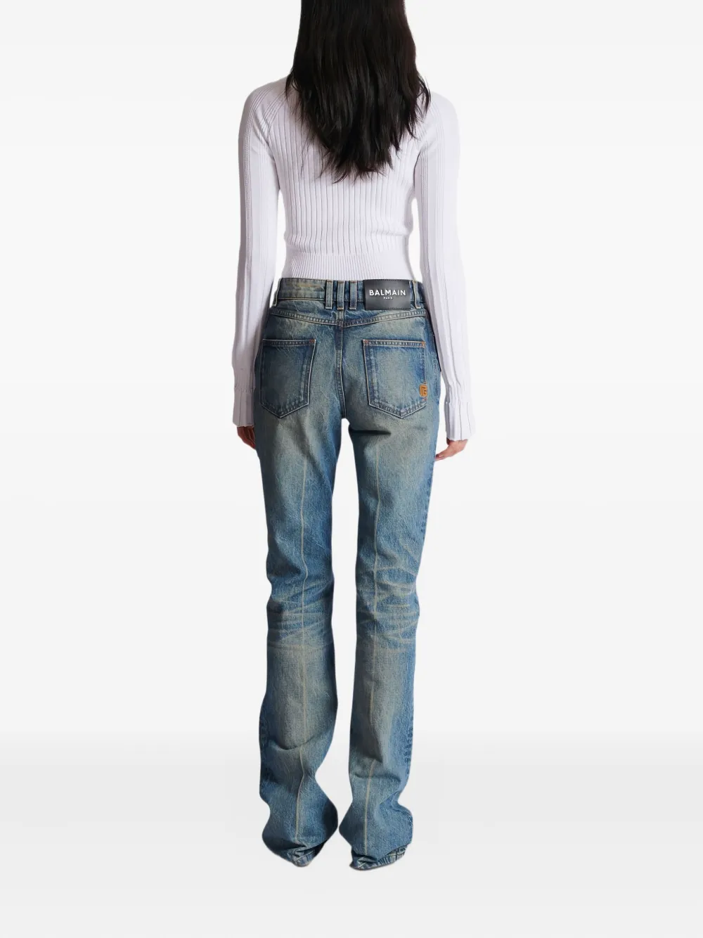 Balmain Straight flared jeans Blauw