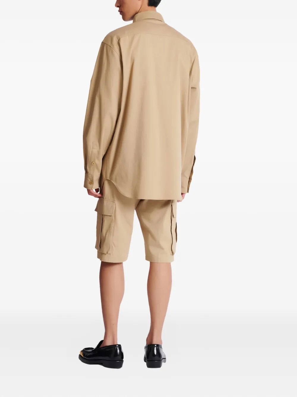 Balmain Katoenen safari overhemd Beige