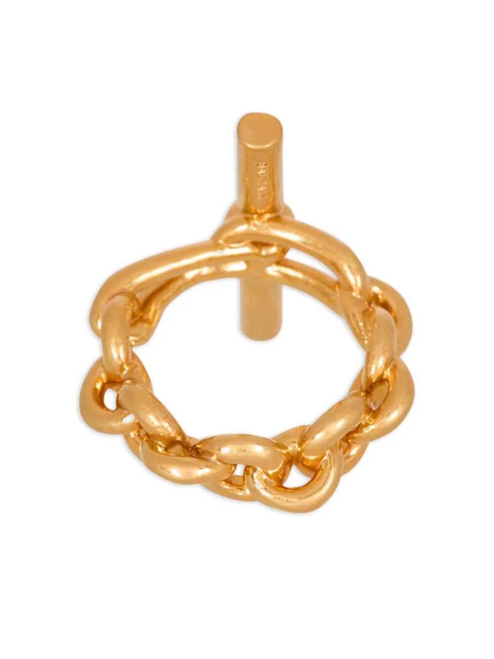 Balmain T-bar Chain Ring In Gold