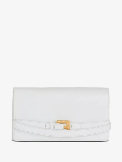 Balmain Shuffle calfskin wallet with chain