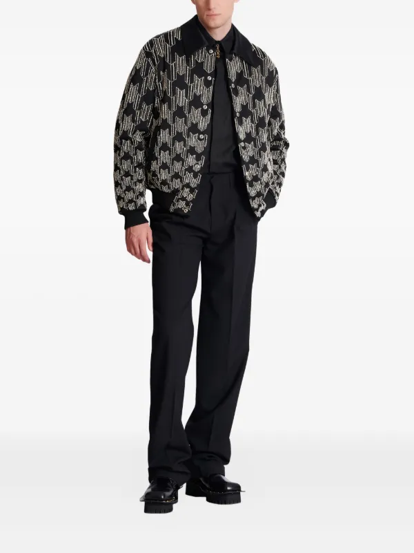 Balmain エンブロイダリーボンバージャケット | ブラック | FARFETCH JP