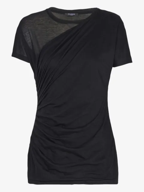 Balmain draped T-shirt