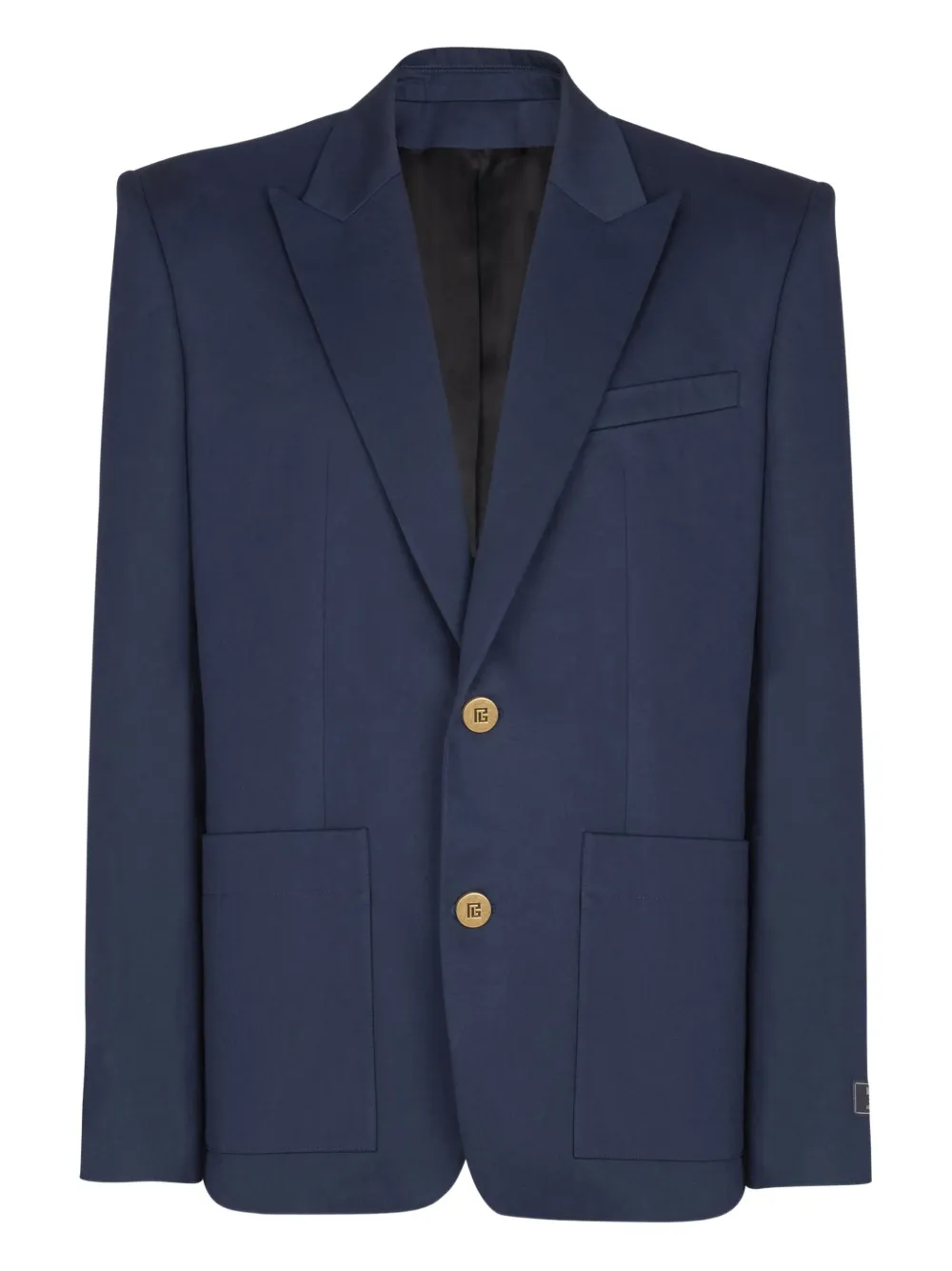 Balmain twill two-button blazer | Blue | Image 1