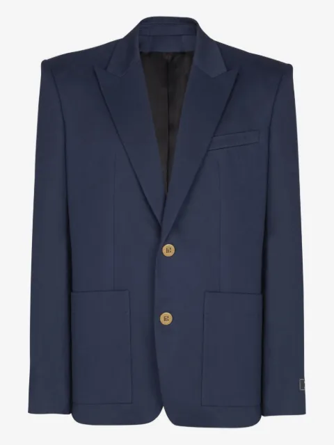 Balmain twill two-button blazer
