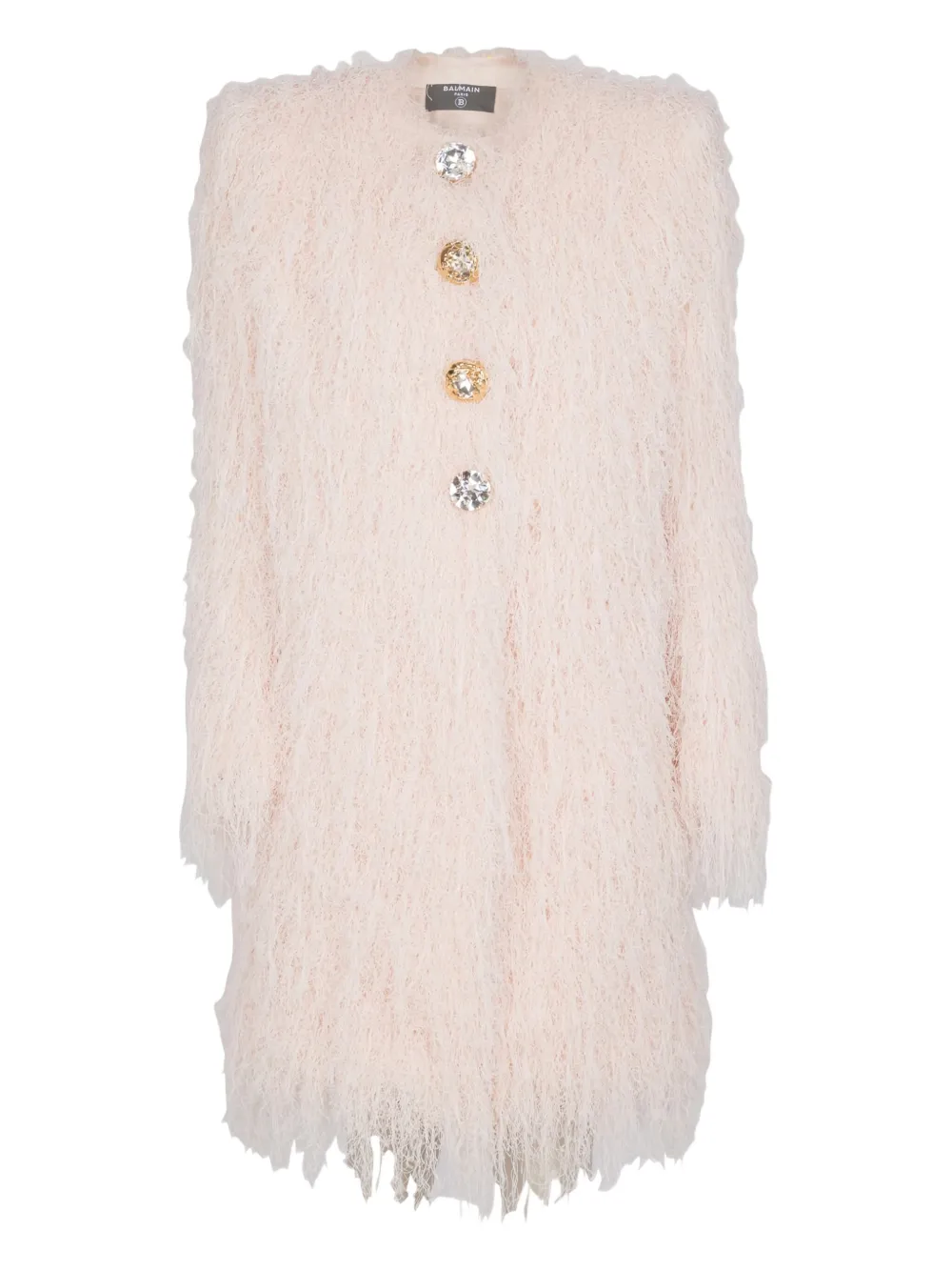 Balmain Cappotto con frange - Toni neutri