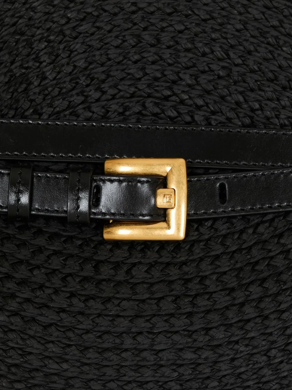 Balmain Shuffle medium raffia shopper met ceintuur Zwart