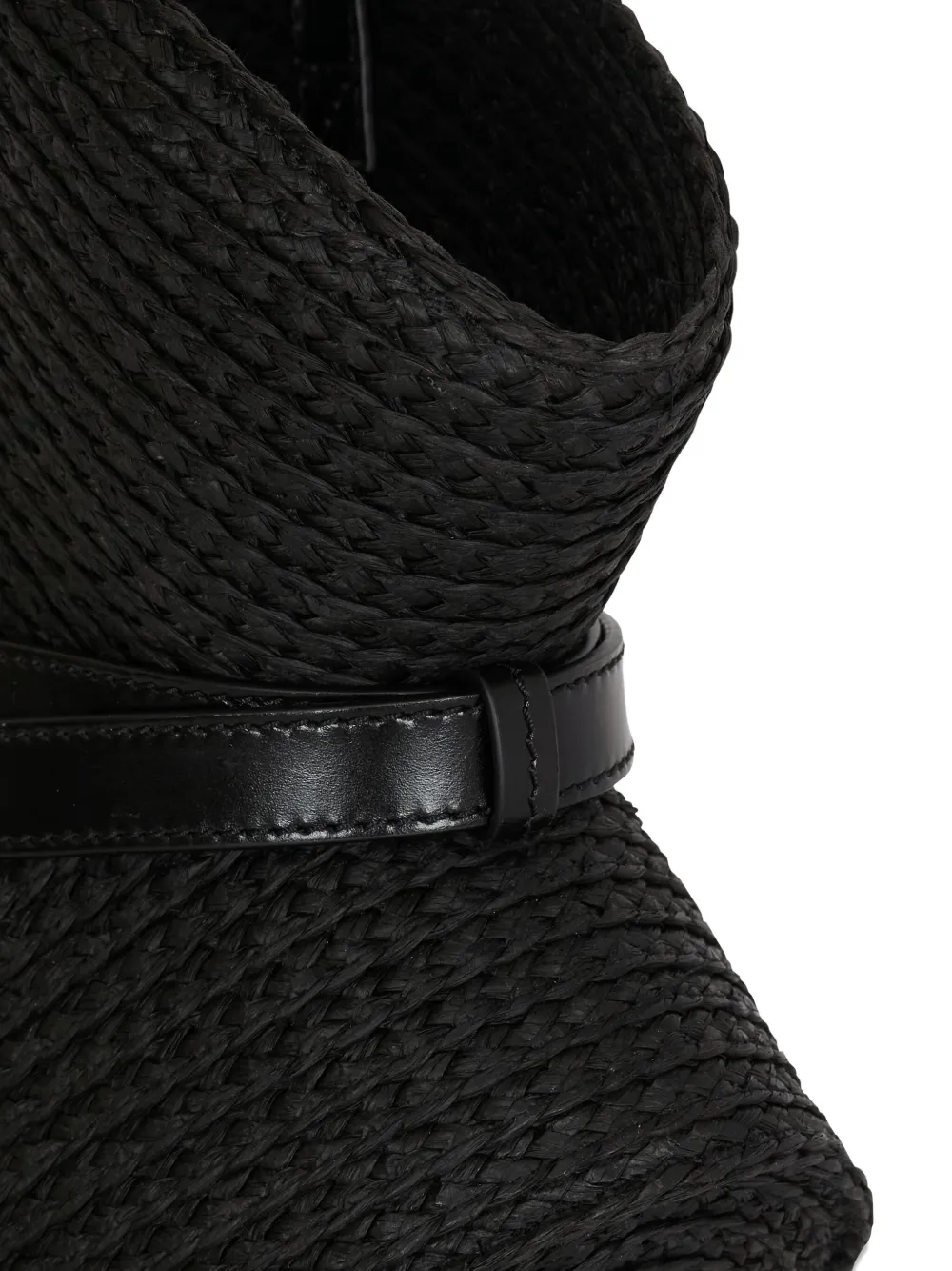 Balmain Shuffle medium raffia shopper met ceintuur Zwart