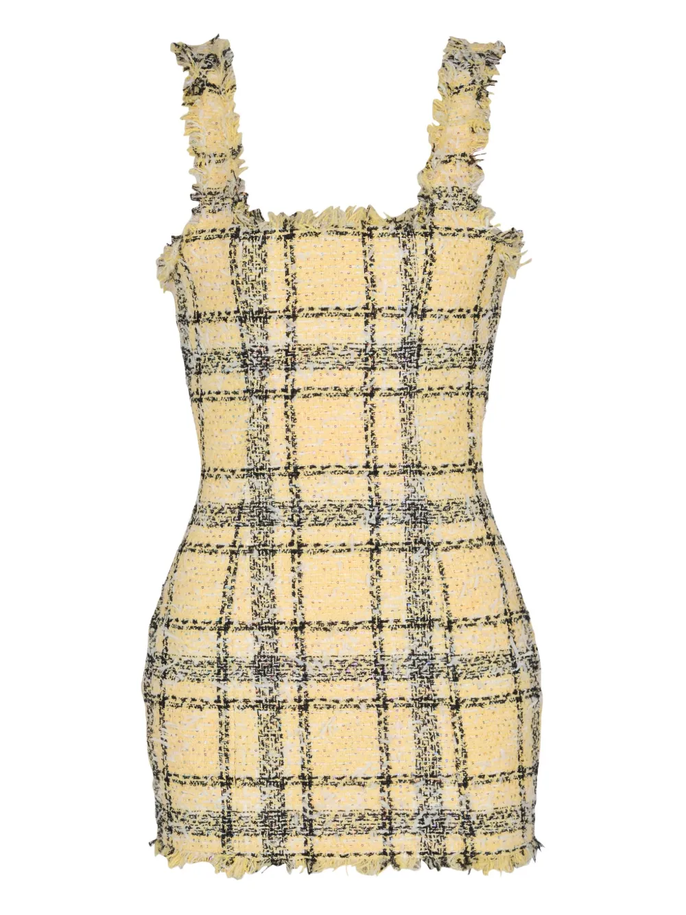 Balmain Abito corto in tweed - Giallo