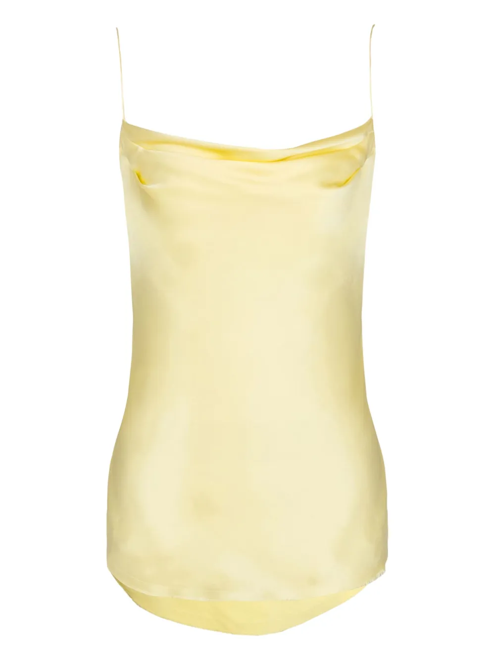Balmain Top in seta con spalline - Giallo