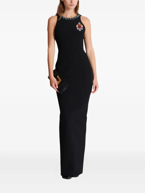 chinese dress ladies Pink Maxi Dress with Jewel Detail