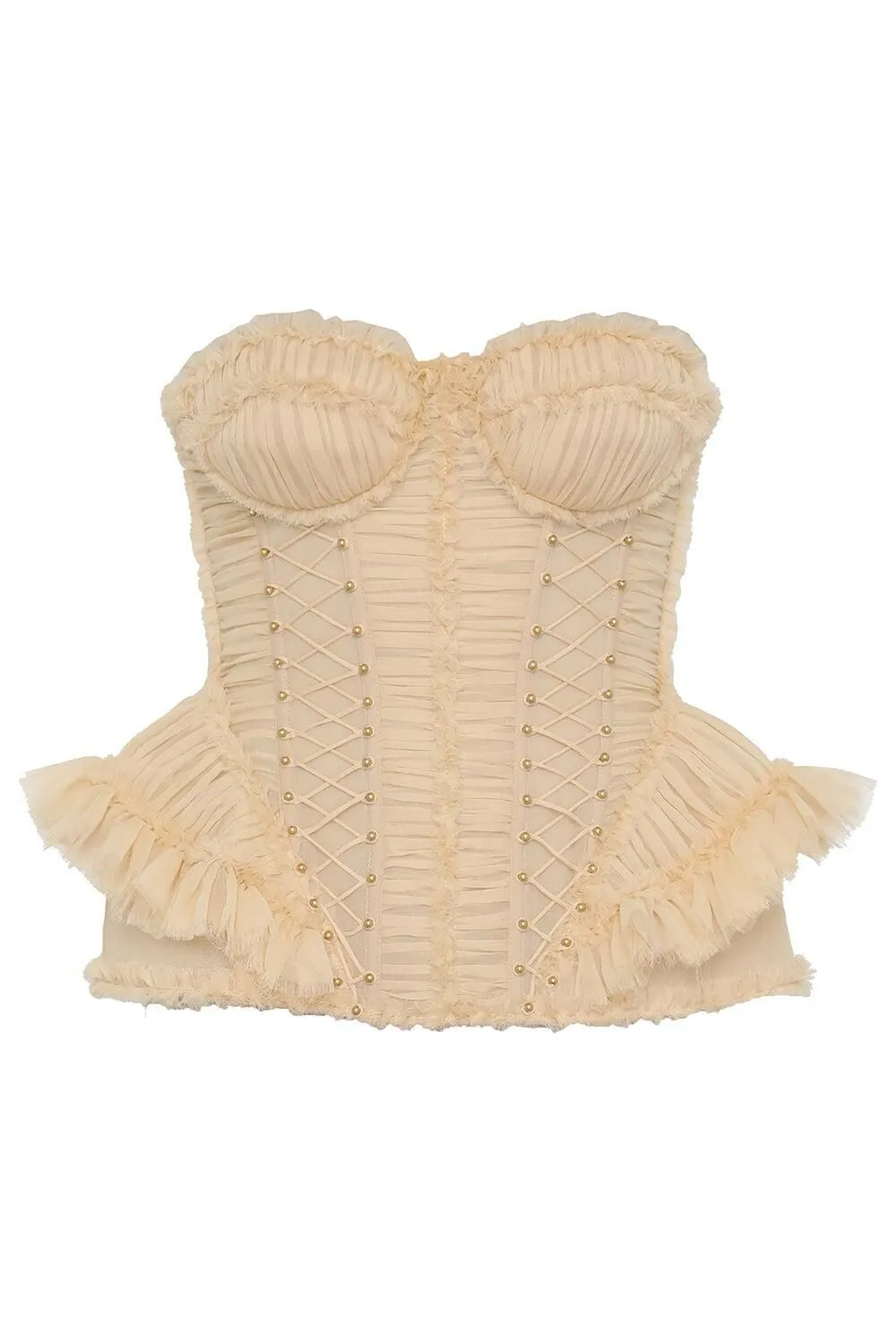 Zimmermann Frayed Rebellion Corset In Neutral