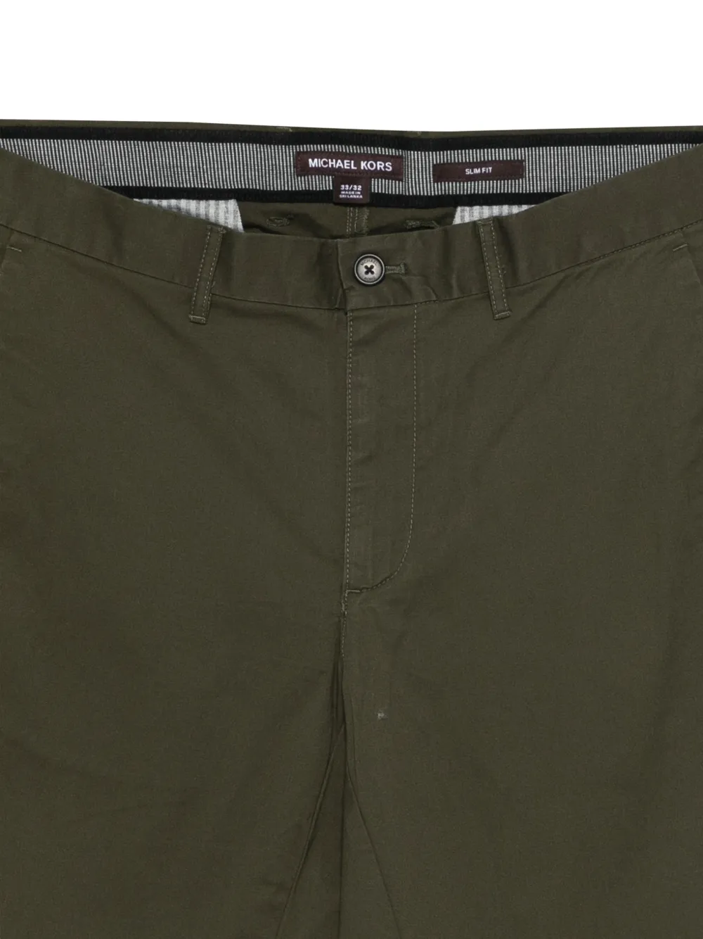 Michael Kors Parker Buttoned Trousers In Green