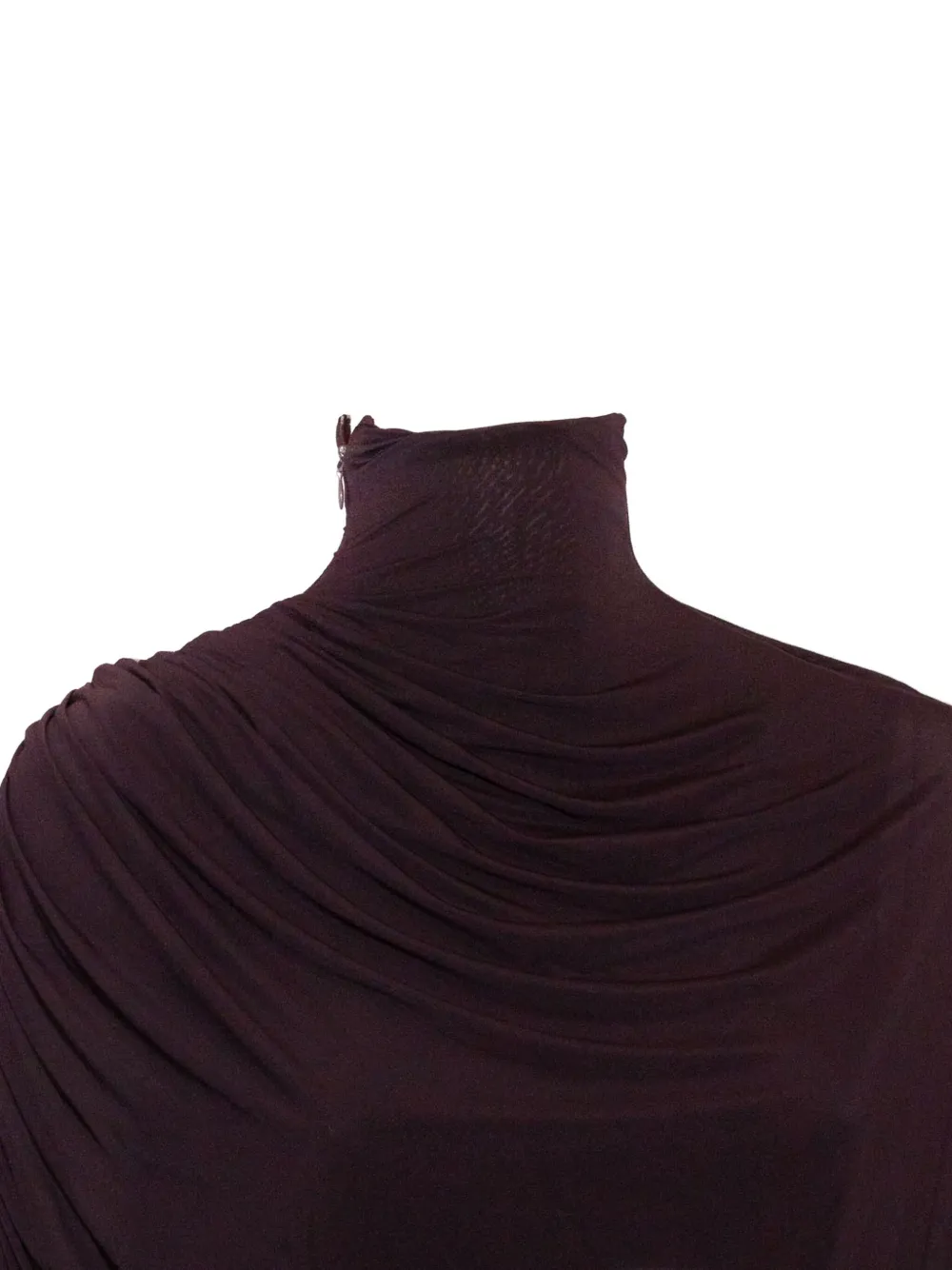 High-Neck Draped Dress