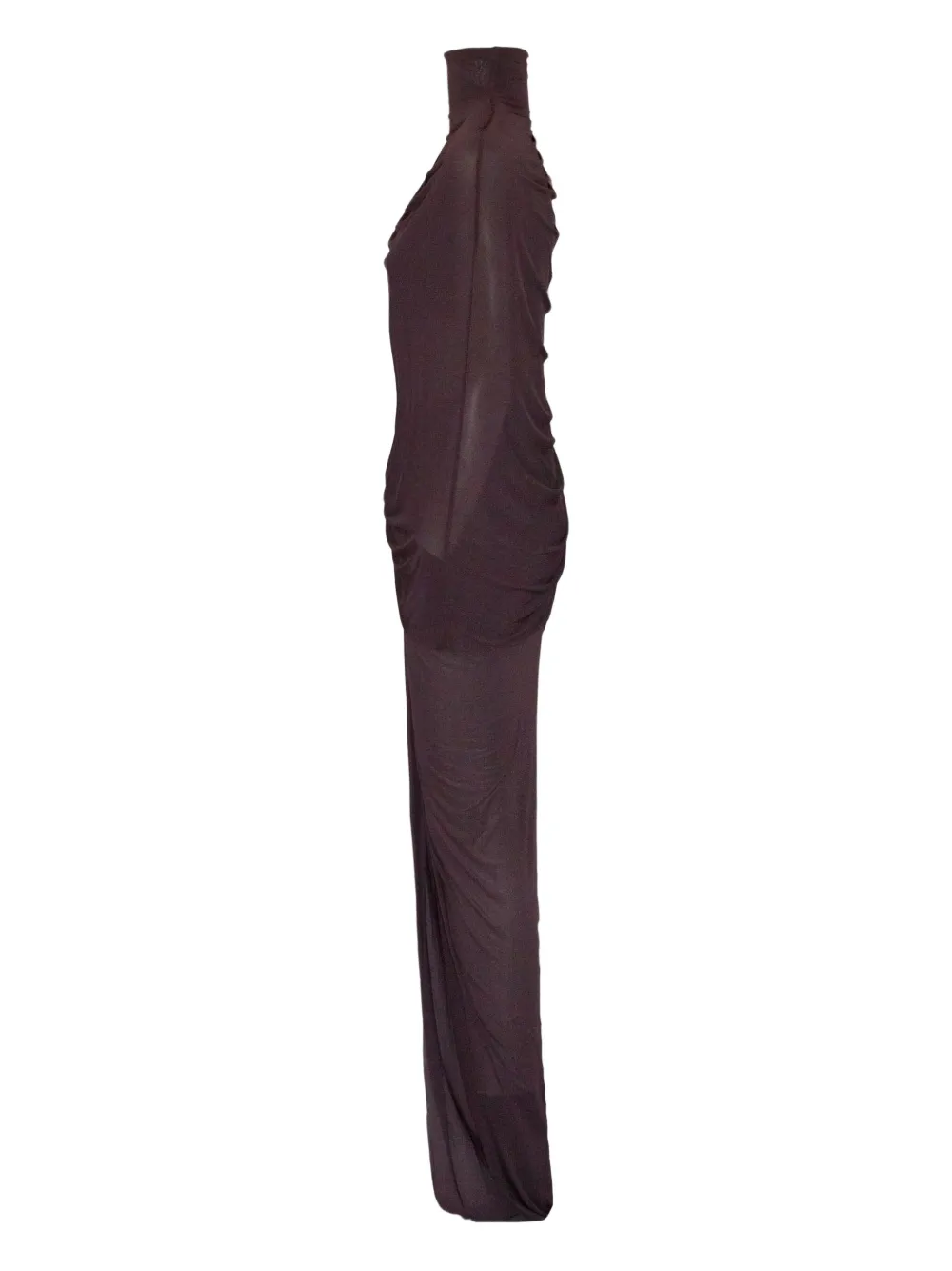 High-Neck Draped Dress