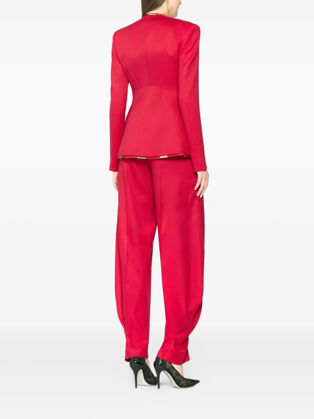 Genny High waist broek met cuffs Roze