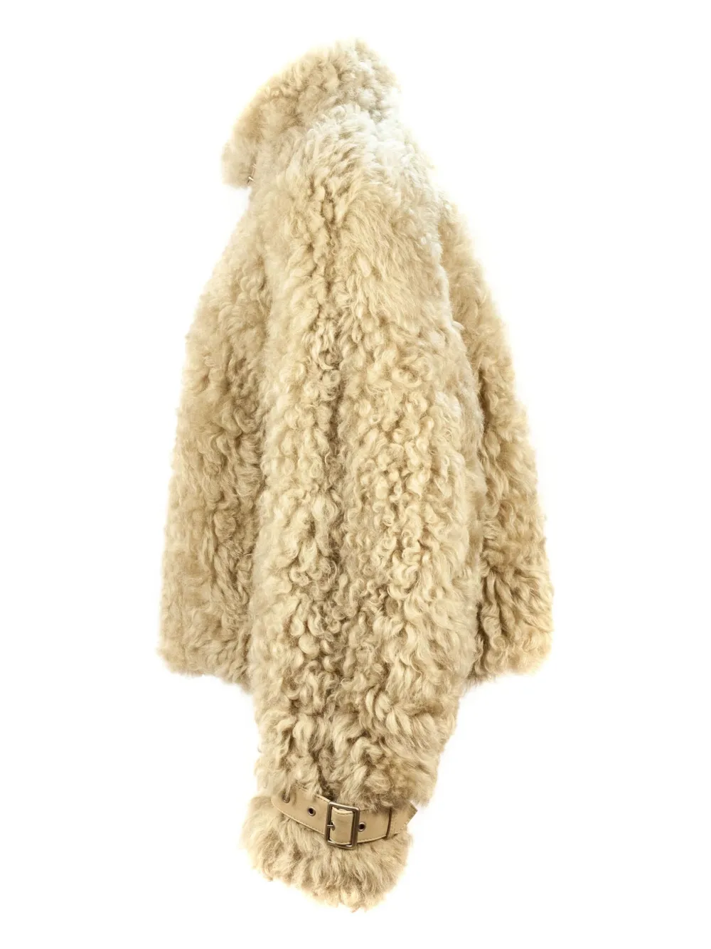 Sword Jas van imitatiebont met gesp Beige