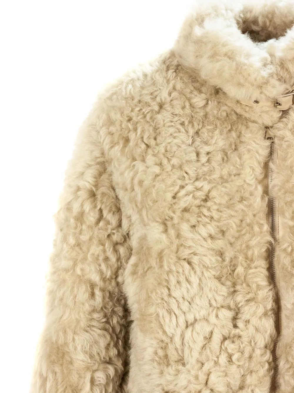 Sword Jas van imitatiebont met gesp Beige
