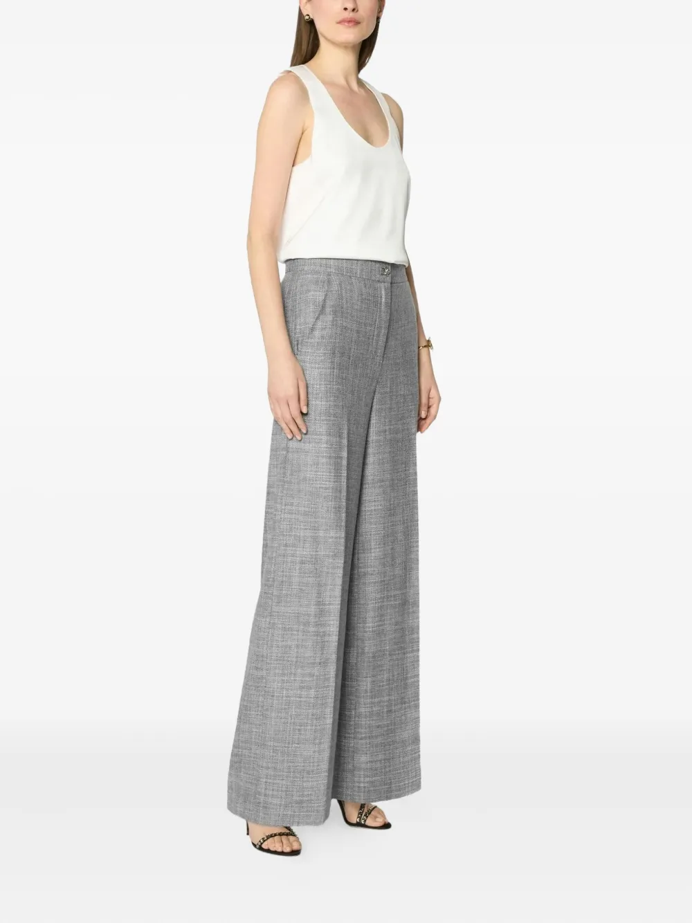 Genny flannel tailored trousers - Grijs