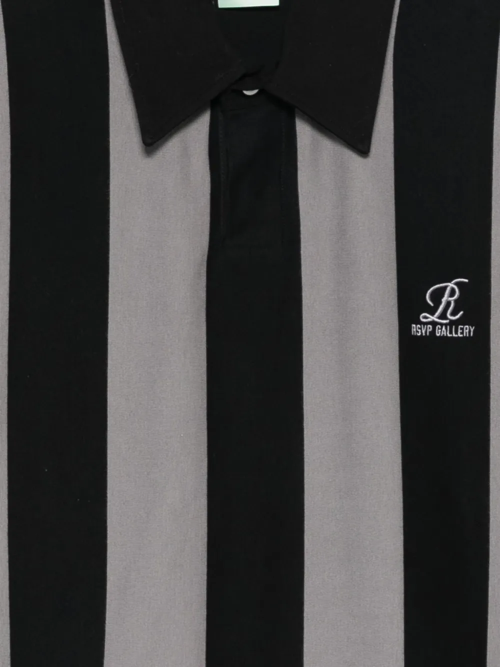 AGOLDE Gestreept poloshirt Grijs